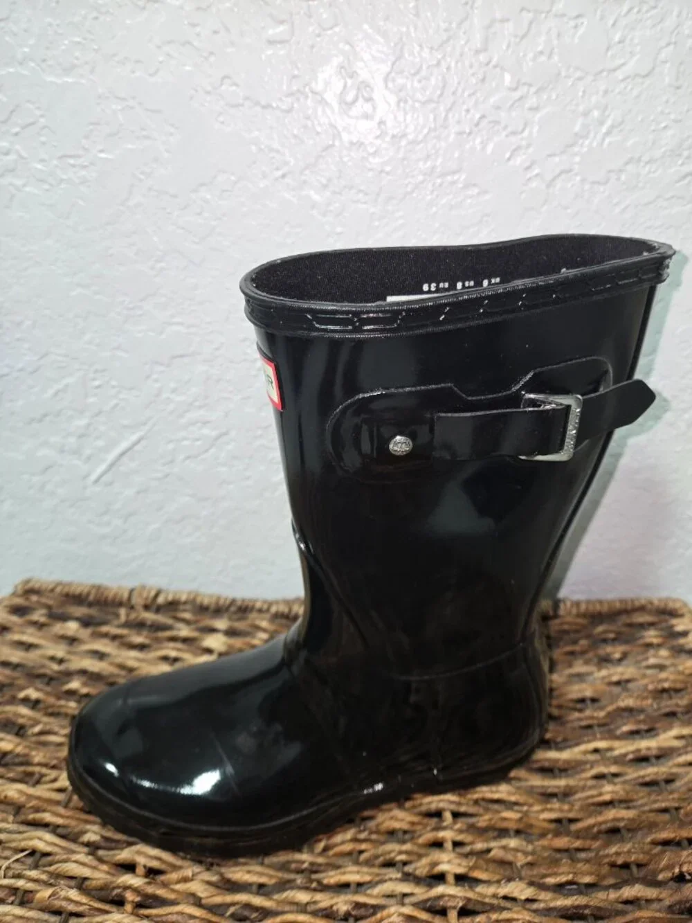 Hunter Original Short Gloss Black Waterproof Rain Boots Women's US 8 EU 39
